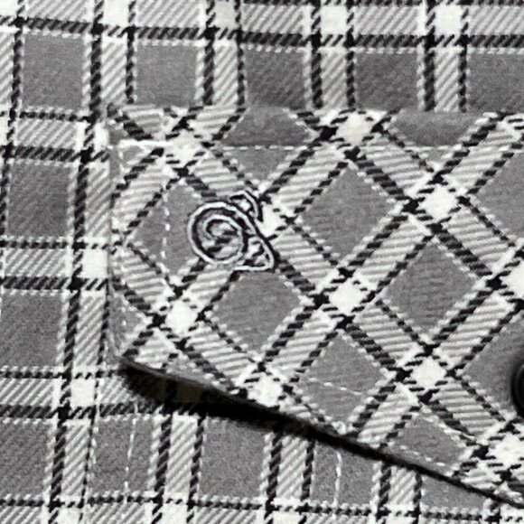 Craghoppers Men's Kiwi LS Check Flannel Shirt Small Gray - Picture 4 of 10